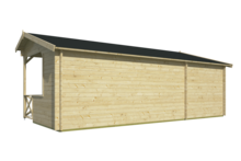 Blokhut Kukka achteraanzicht