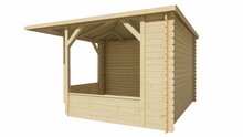 Blokhutprieel Mitch 350 x 350 cm x 269 cm - Prieel met Piramidedak 