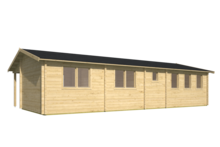 Blokhut Letterkenny achteraanzicht