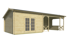 Blokhut Mokka vooraanzicht