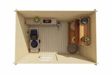 Blokhut Novalie bovenaanzicht