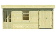 Blokhut Helge vooraanzicht