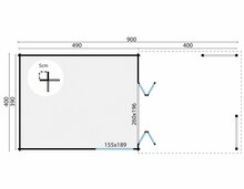 Blokhut Casper maatvoering