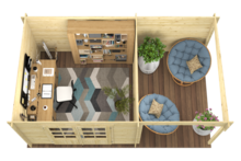 Blokhut Dora bovenaanzicht