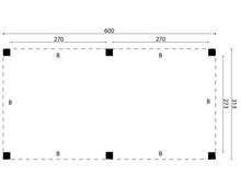Overkapping Renesse Red Class Wood 600 x 313 cm