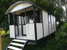 Pipowagen 480 x 240 cm met veranda - Zigeunerwagen Paddy