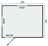 Pipowagen 360 x 240 cm - Zigeunerwagen Joey