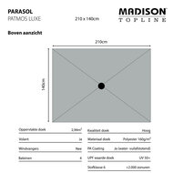 Madison Patmos luxe Sonnenschirm 210x140 cm sage green