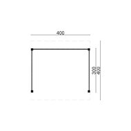 Plat dak Ommen Douglas 400 x 400 cm - DHZ overkapping
