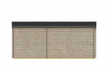 Blokhut Dora 300 x 300 cm met zijoverkapping