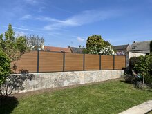 Composietscherm Boston Premium teak 180 x 200 cm