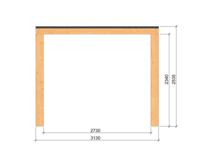 Overkapping Renesse Red Class Wood 500 x 333 cm - DHZ plat dak