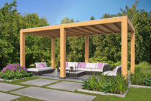 Overkapping Renesse Red Class Wood 600 x 313 cm - DHZ plat dak