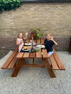 Picknicktafel Madrid 250 x 160 x 75 cm hardhout (8 personen) - Picknickset