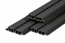 PuraTech 55 composiet dubbel profiel 3,3 x 17 x 390 cm ebony black fijne houtnerf