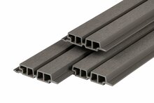 PuraTech 55 composiet dubbel profiel 3,3 x 17 x 390 cm dark grey fijne houtnerf