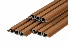 PuraTech 30 composiet triple profiel 3,3 x 17 x 290 cm teak fijne houtnerf