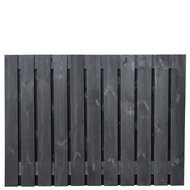 Tuinscherm vuren zwart gespoten 21-planks (19 + 2) Stuttgart 130 x 180 cm
