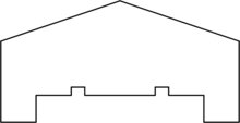 Afdekkap Douglas 3,5 x 8,5 x 180 cm, piramide