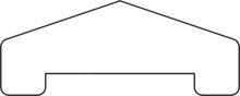 Afdekkap Hardhout 3,5 x 8,8 x 180 cm, piramide
