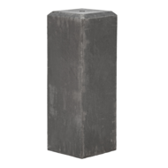 Betonpoer grote vellingkant antraciet 18 x 18 x 60 cm, M20