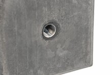 Betonpoer grote vellingkant antraciet 18 x 18 x 60 cm, M20