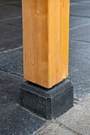 Betonpoer grote vellingkant antraciet 15 x 15 x 60 cm, M16