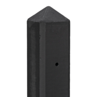 Betonpaal IJssel zwart gecoat diamantkop 10 x 10 cm incl. toebehoren