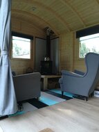 Pipowagen Onbehandeld Vuren 240 x 480 x 319 cm met zijdeur - Zigeunerwagen Patricia