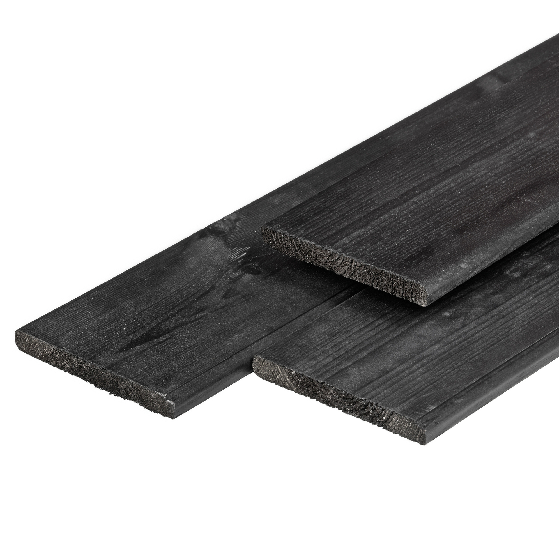 Plank Midden-Europees grenen zwart gespoten 1.6x14.0x180cm