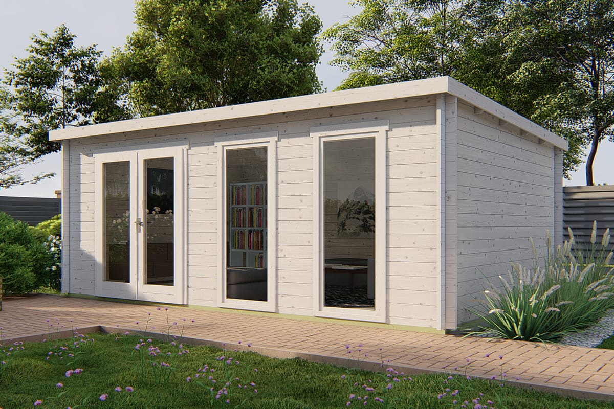 Blokhut Annabel 500 x 400 x 223 cm Tuindeco Wanddikte 40 mm - Luxe Tuinhuis