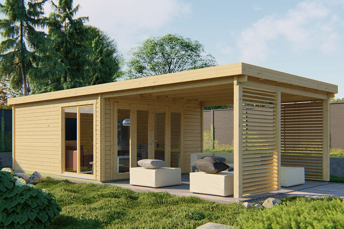 Blokhut Casper 900 x 400 x 236 cm - Tuinhuis