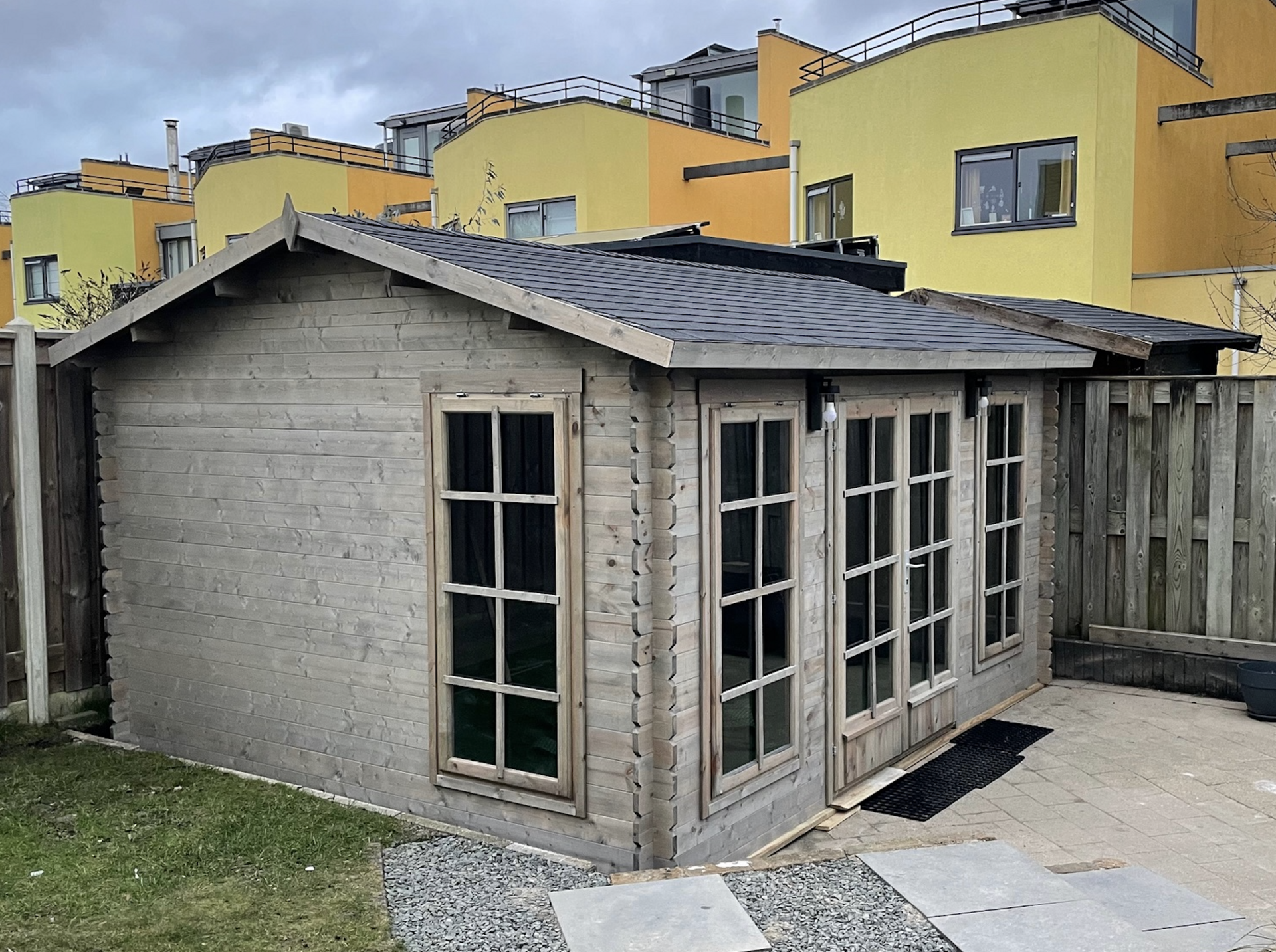 Blokhut Arne 450 x 350 x 264 cm Wanddikte 28 mm - Tuinhuis