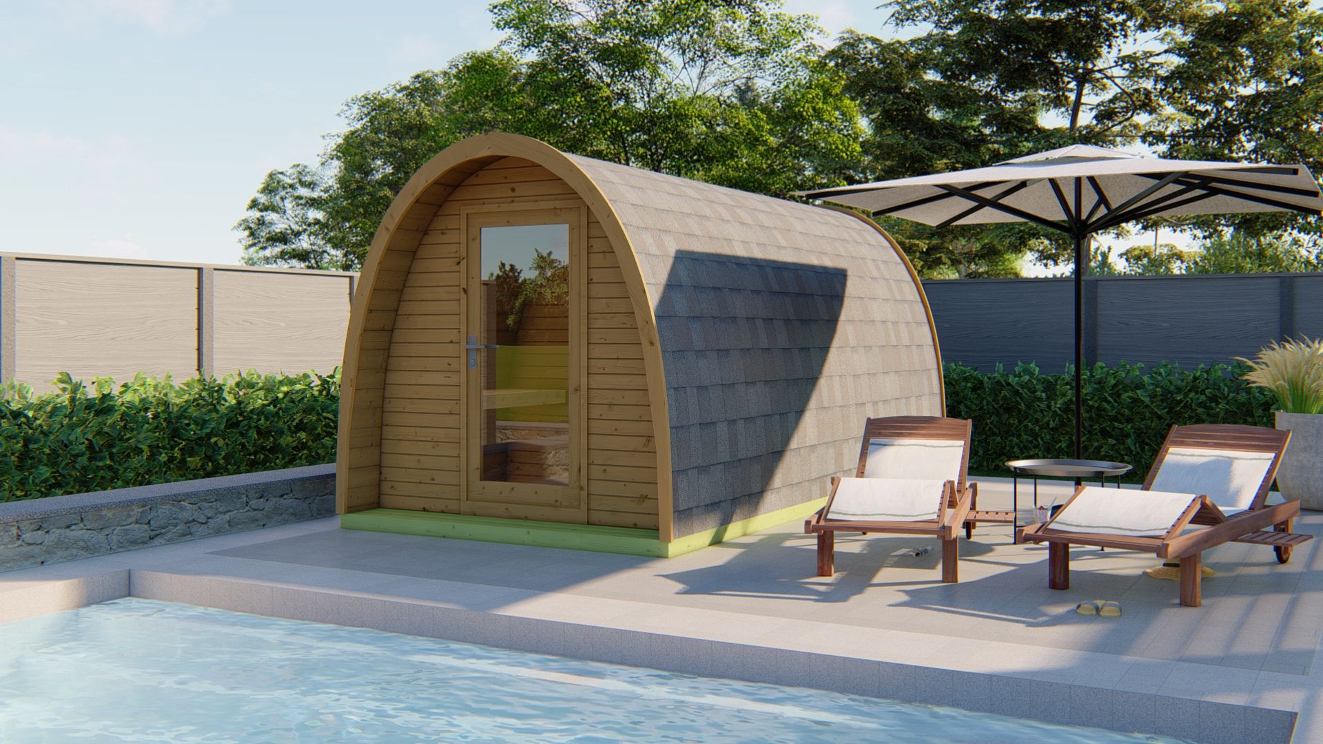 Sauna POD Tolva 480 cm - 42 mm thermowood