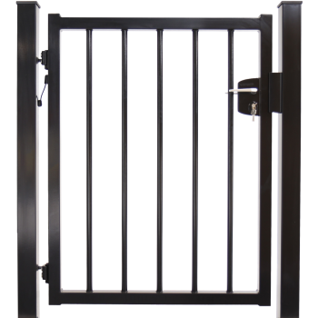 Spijlenpaneel enkele poort rond vlak 150 cm