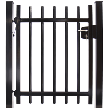 Spijlenpaneel enkele poort vierkant doorgestoken 150 cm
