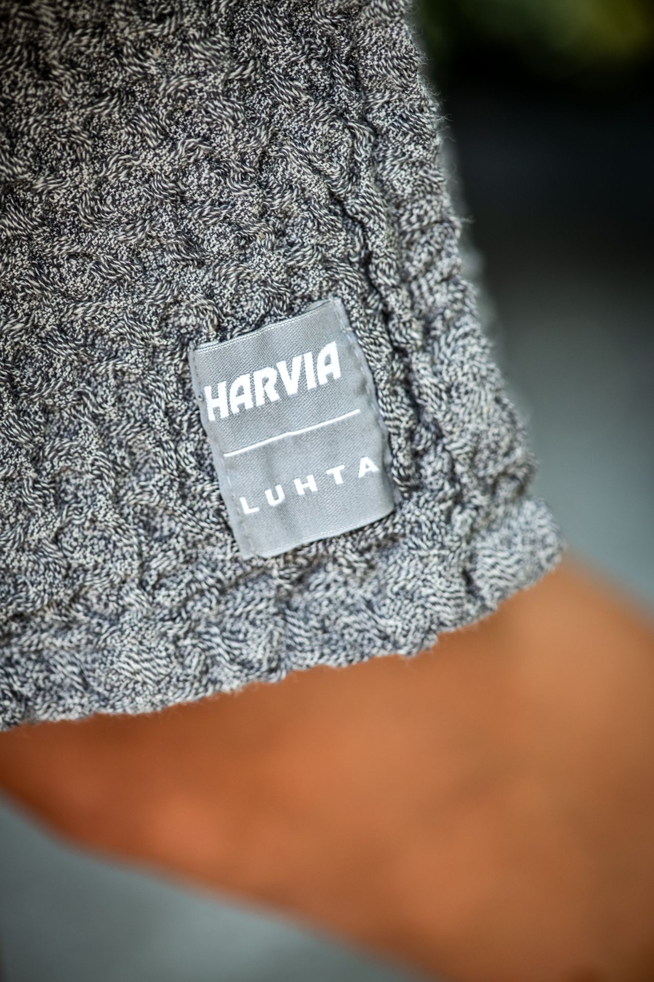 Sauna accessoire Harvia door Luhta handdoek 80,0 x 160 cm grijs