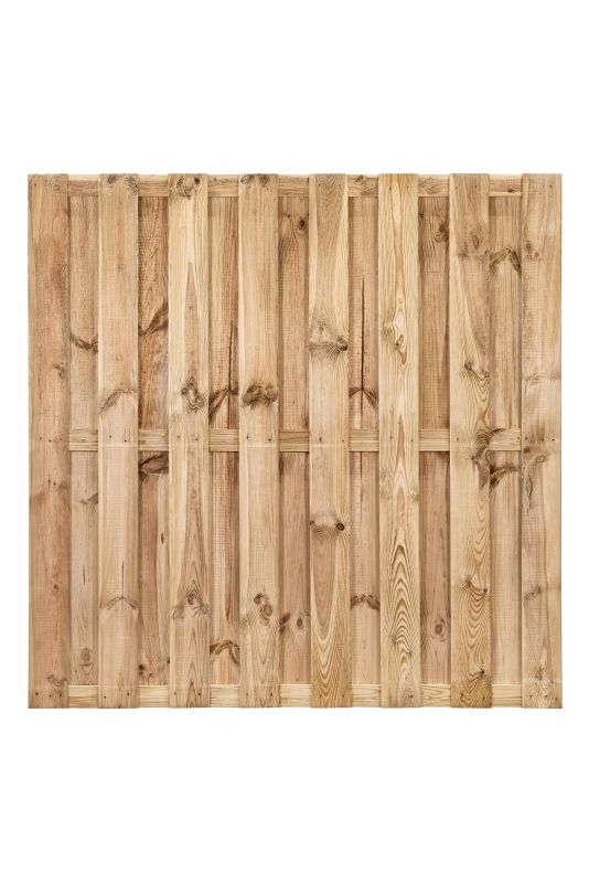 Tuinscherm Grenen groen geïmpregneerd, fijn bezaagd 18-planks (15 + 3) Lelystad 180 x 180 cm