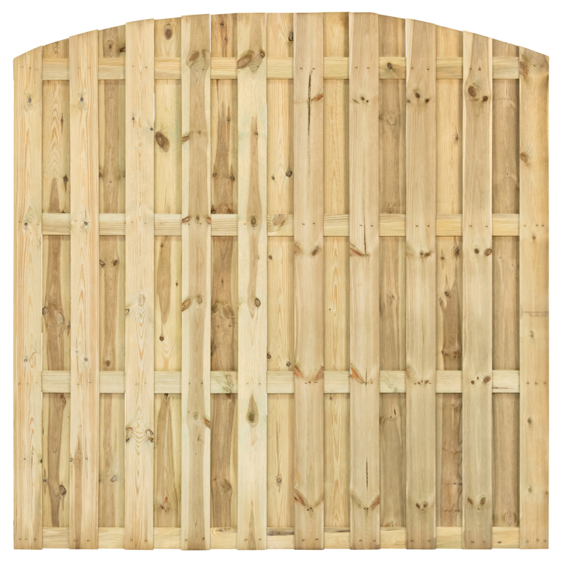 Tuinscherm Grenen groen geïmpregneerd, fijn bezaagd 23-planks (19 + 4) Aalsmeer 180 x 180 cm Toog