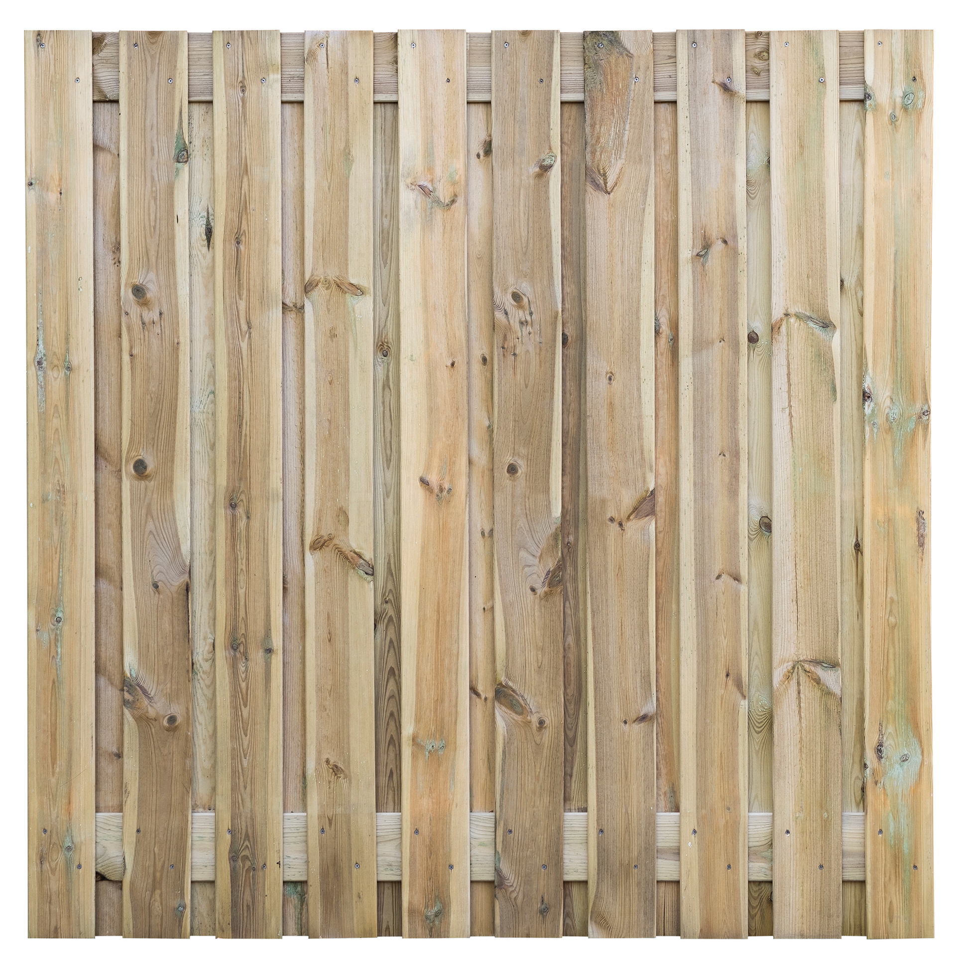 Tuinscherm Grenen groen geïmpregneerd 21-planks (19 + 2) Haaksbergen 180 x 180 cm
