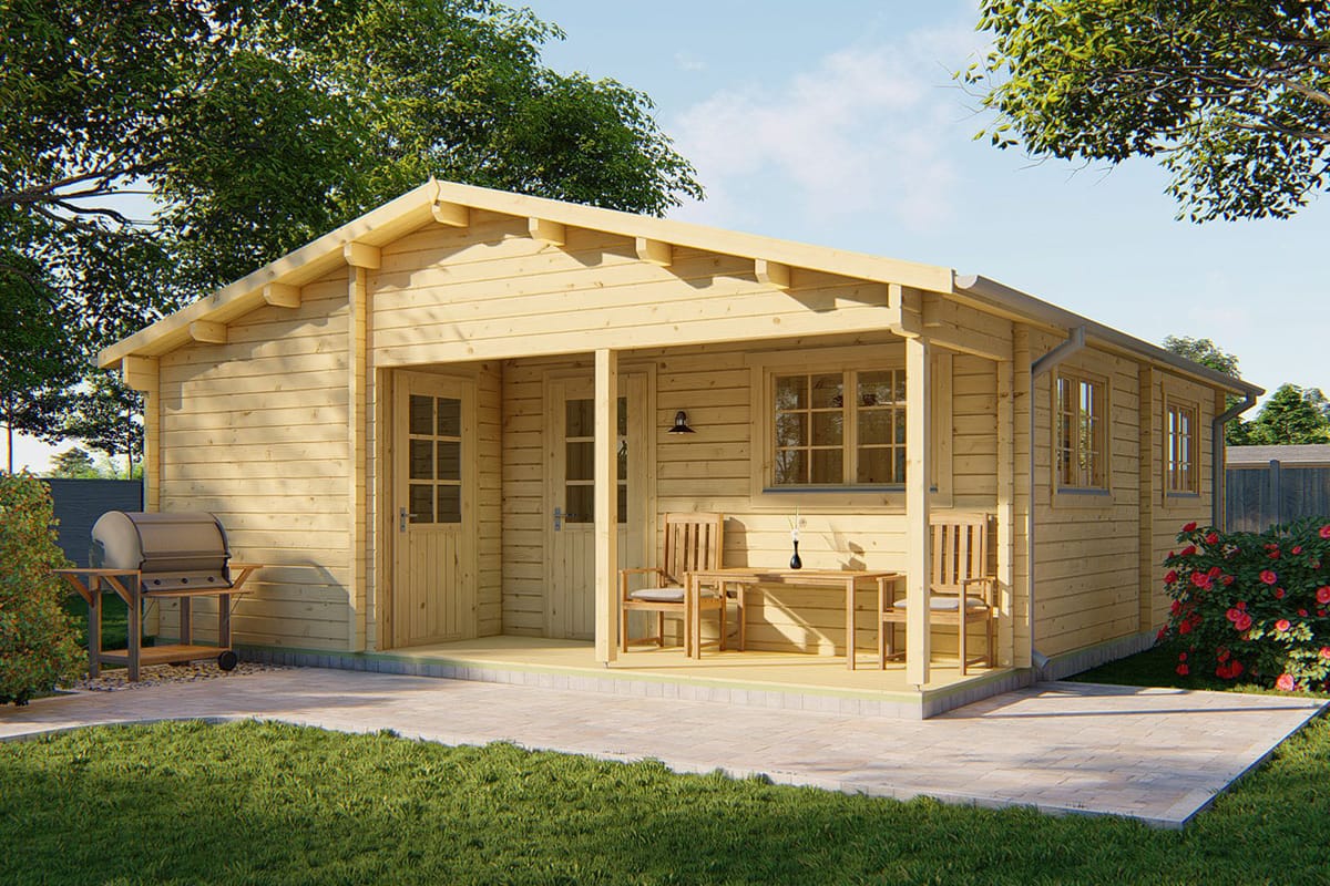 Blokhut Ardee 700 x 817 x 317 cm - Prefab Houten Woning - Luxe Tuinhuis