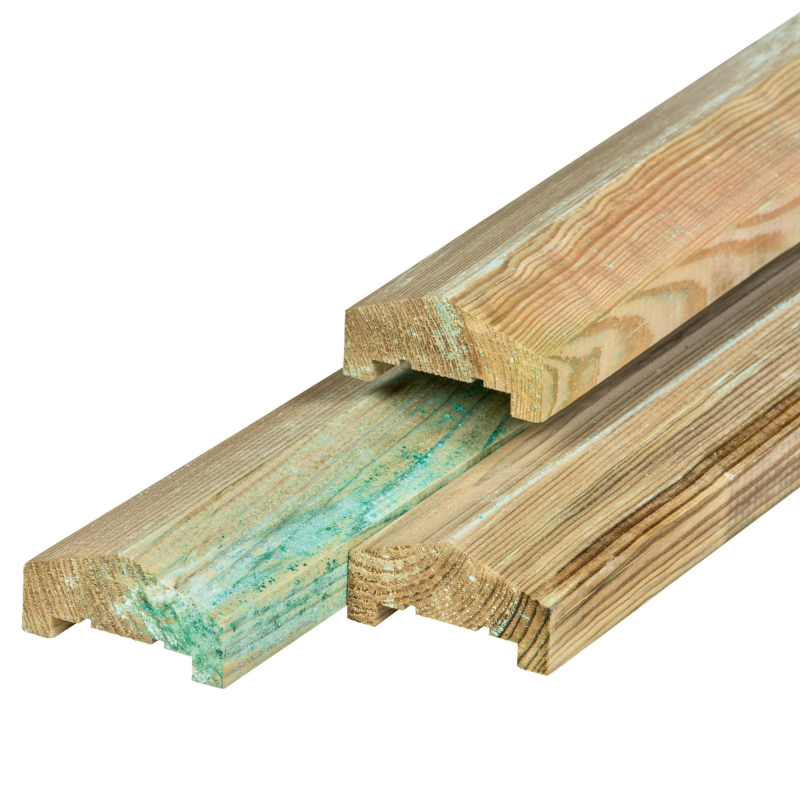 Afdekkap Grenen groen geïmpregneerd 4,5 x 8,8 x 180 cm, piramide