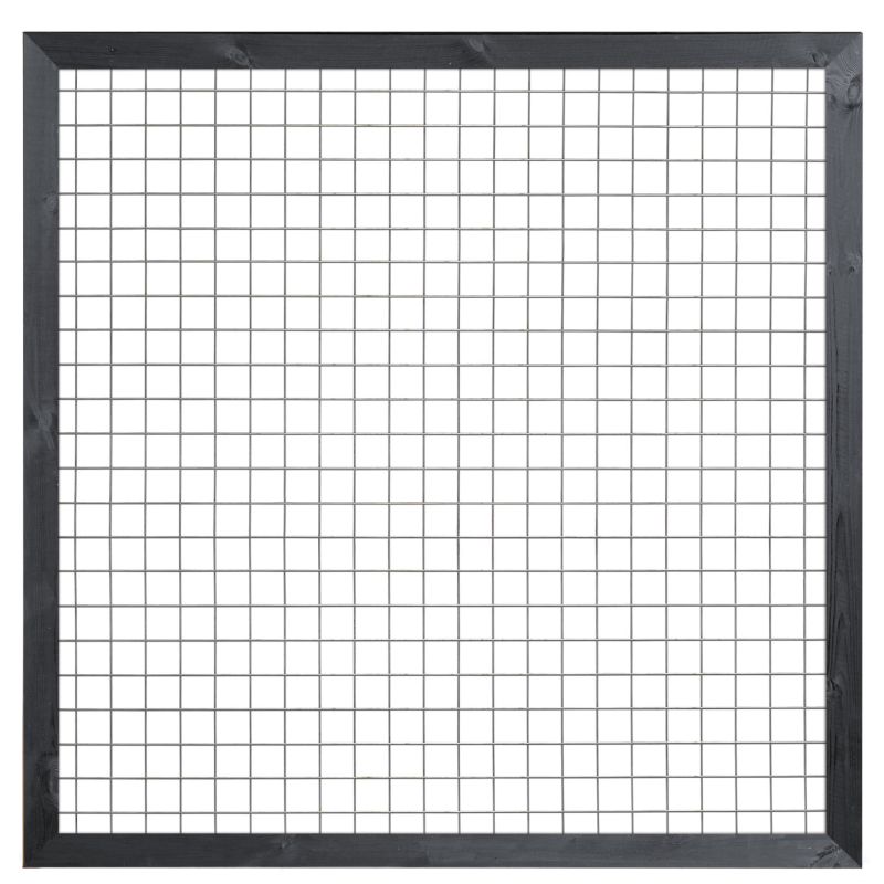 Gaaselement vuurverzinkt 180 x 180 cm met Zwart gespoten kader 4,5 x 7,0 cm