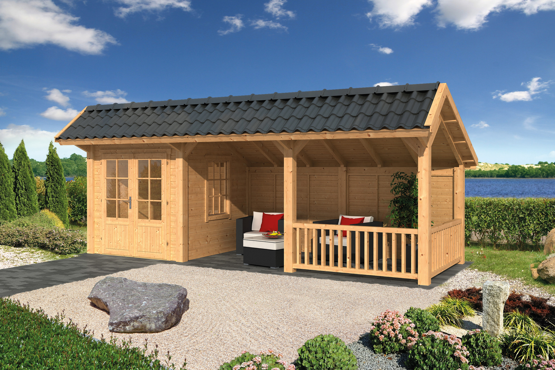 Kapschuur Bergen L, type 8 - 678 x 318 cm - Blank Douglas