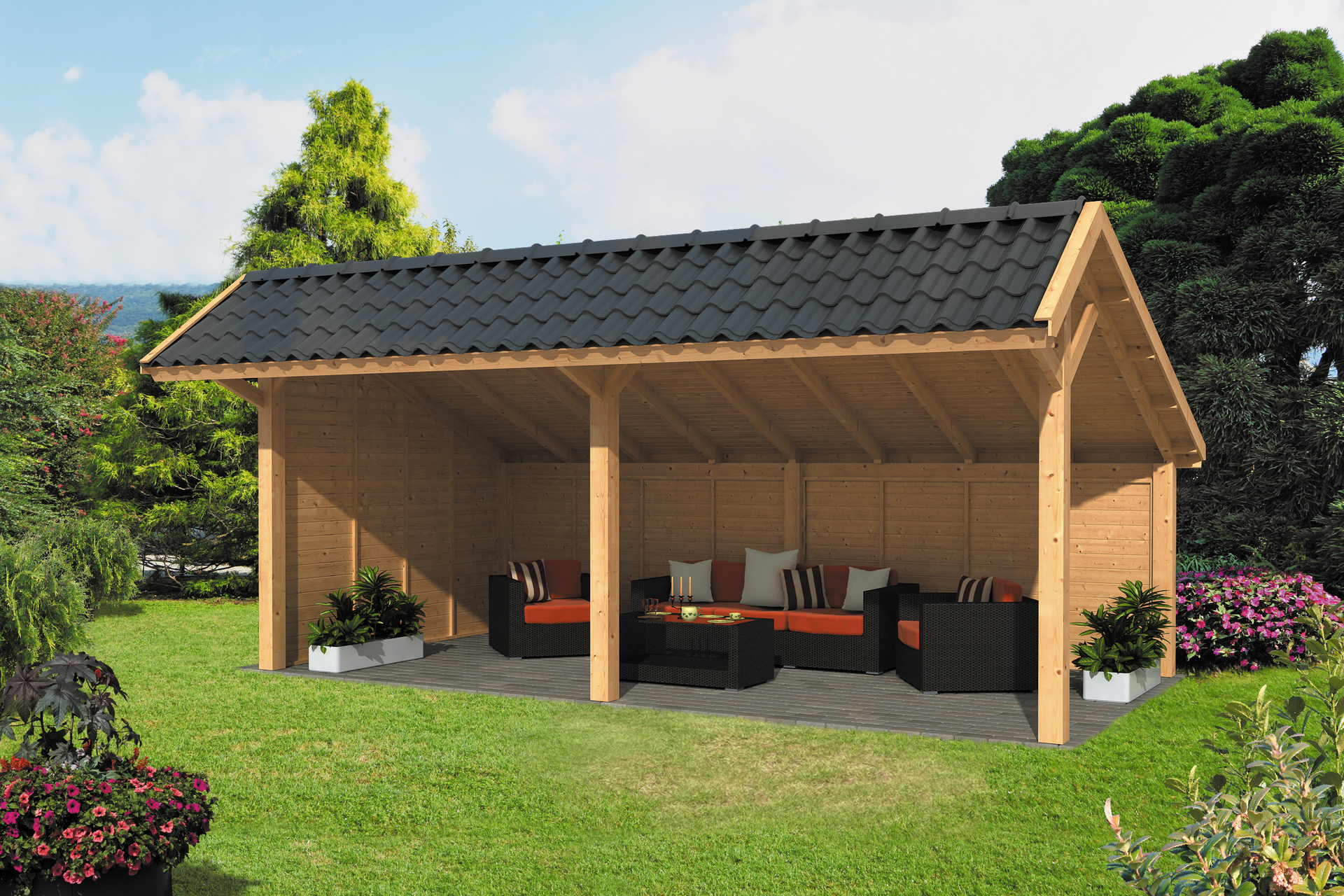 Kapschuur Bergen XL, type 2 - 675 x 418 cm - Blank Douglas