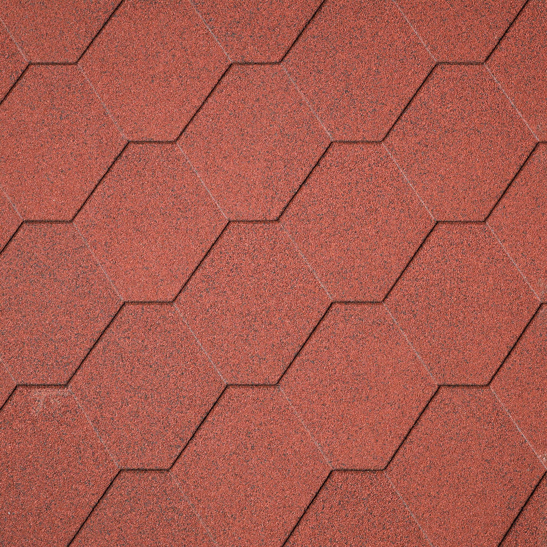 Dakshingles hexagonaal rood - pak 3 m&sup2;