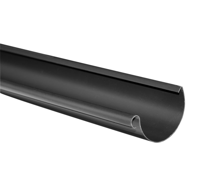 Dakgoot, kunststof zwart 100 mm &agrave; 200 cm