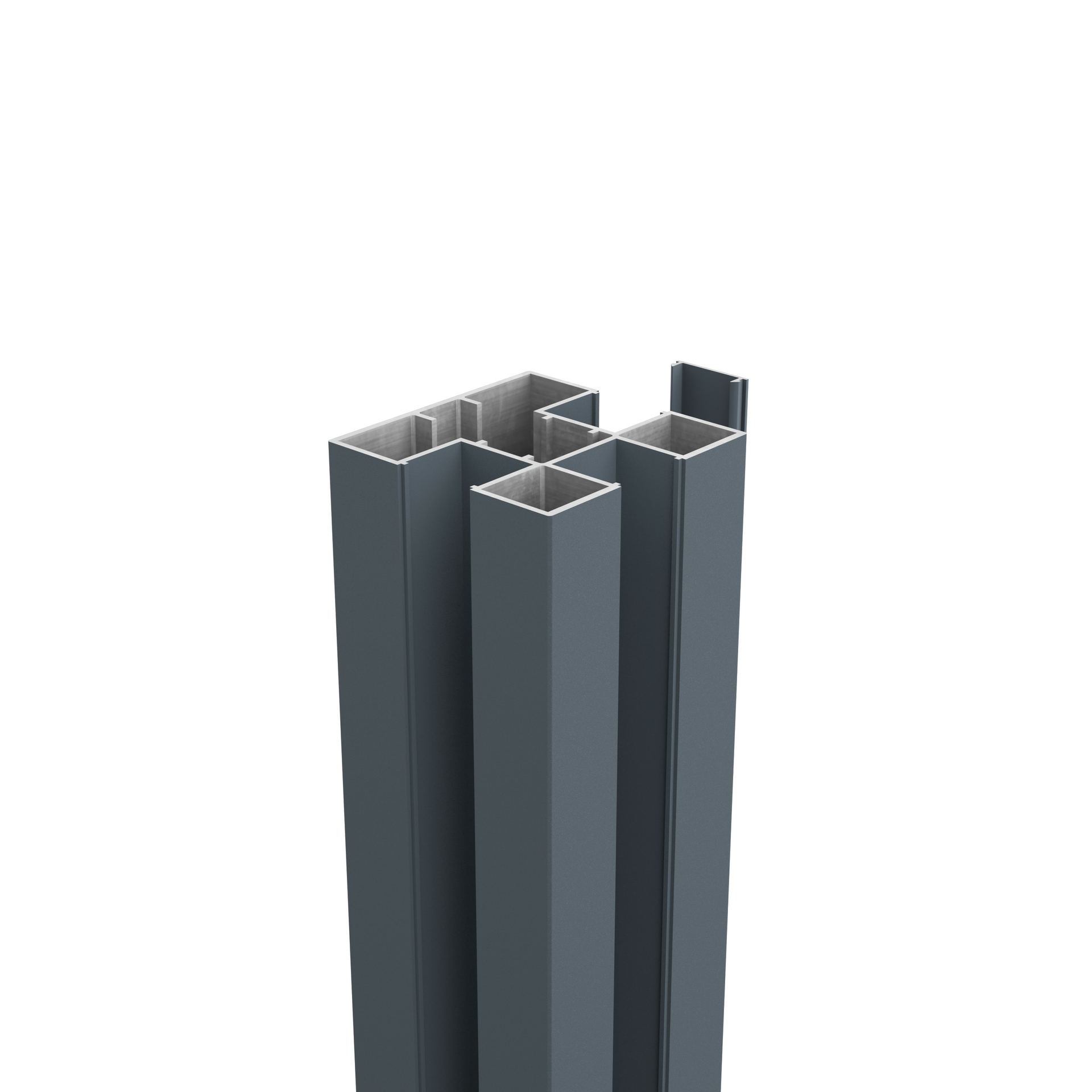 Paal-set tbv schermhoogte 180 cm, lengte 250 cm, antraciet