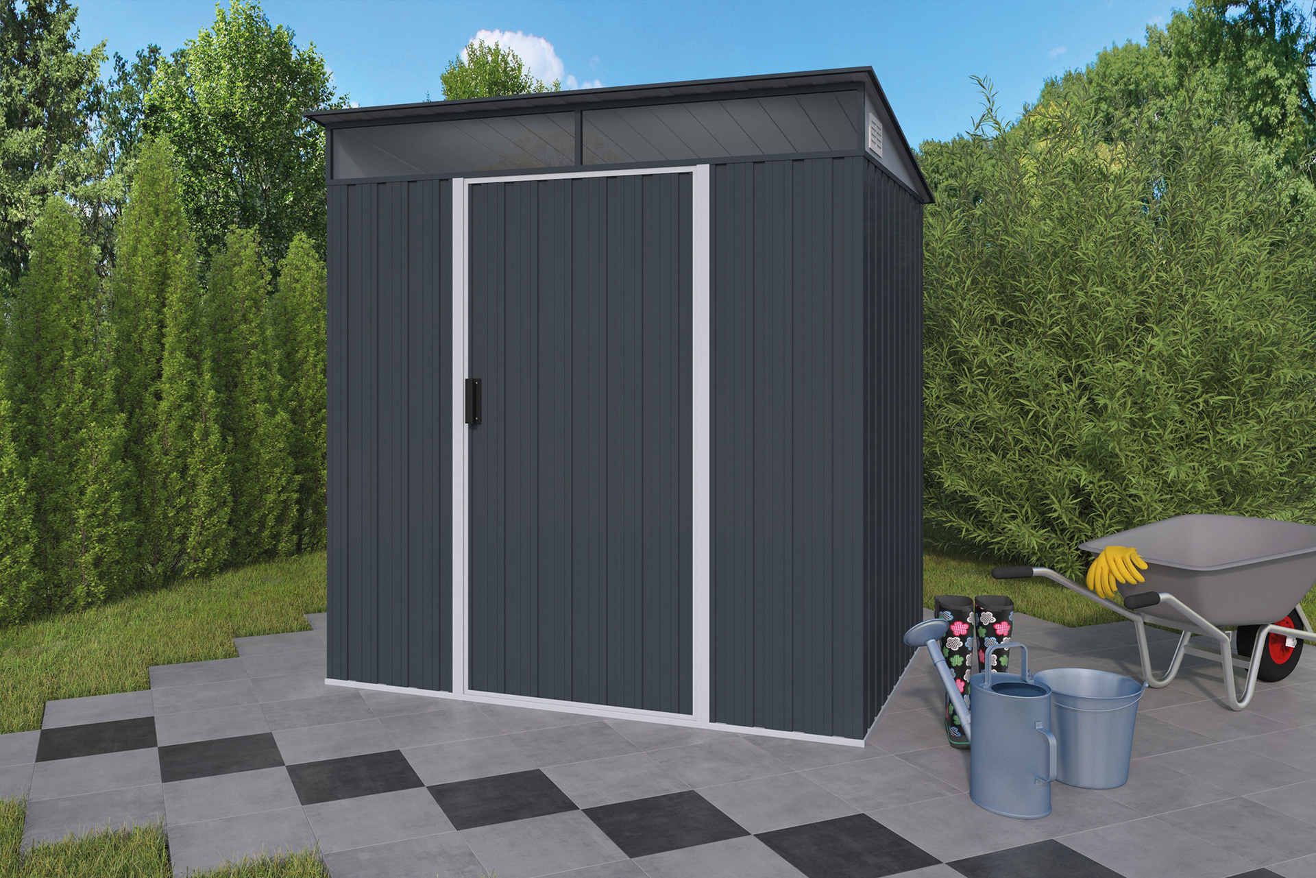 Metalen tuinkast Emerald - 192 x 132 x 199 cm