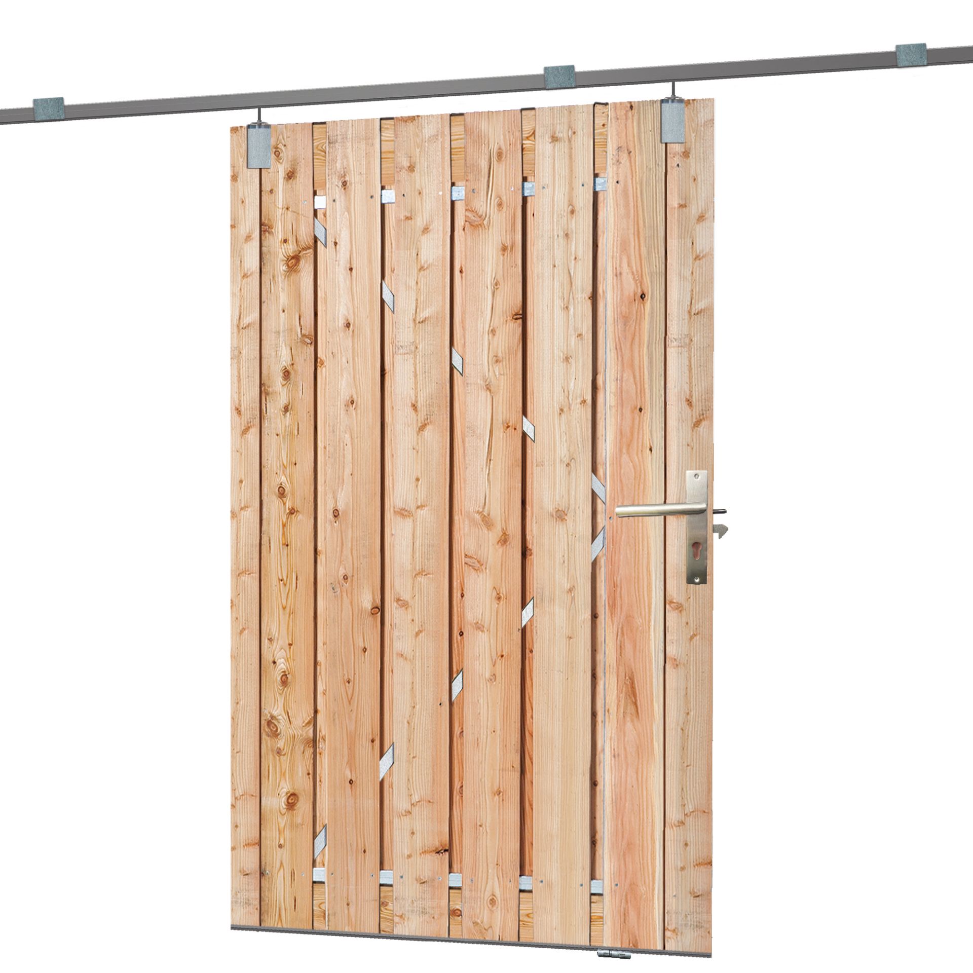 Tuinpoort schuifsysteem Douglas 130 x 195 cm